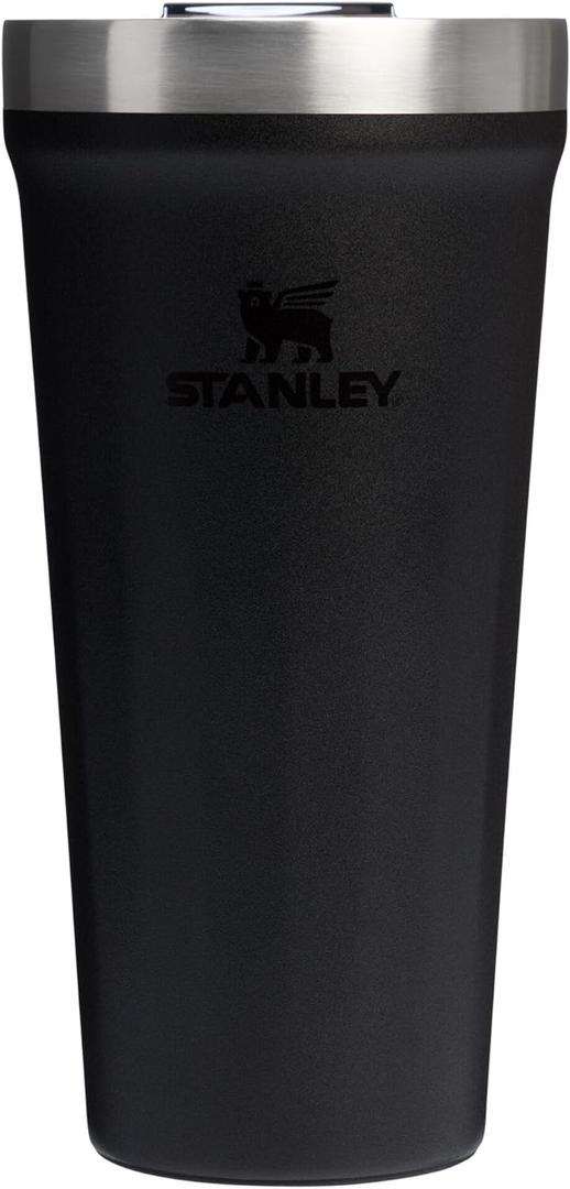STANLEY Everyday Tumbler 20 oz | Press Fit Drink Through Lid | Beverage, Coffee, and Cocktail Cup | Insulated Stainless Steel Wine Glass | BPA-Free | Black 2.0