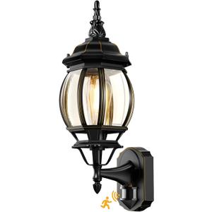 Lamomo Motion Sensor Outdoor Wall Lights,Dusk to Dawn Exterior Porch Light Wall Mount,Large Outdoor Light Fixture for House, 100% Anti-Rust Aluminum Waterproof Sconce Light for Patio Garage