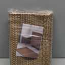 2x3 Textured Washable Entry Rug, Natural Woven Low-Profile Door Mat with Non-Slip TPR Backing, Light Light Brown, for Entryway, Kitchen, Laundry Room