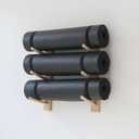 Yoga Mat Holder Wall Mount - Stylish Wood Rack for Foam Roller & Fitness Accessories - Wood Shelf - 3/6/9 Layers - Save Space & Organize Your Home Gym(Size:3 Layer 55cm)