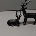 DN DECONATION 2PCS Black Reindeer Figurine Decoration, Small Christmas Resin Deer Statue Sculptures, Simple Black Deer Set for Indoor Home Decor Tabletop Offices Bedroom Living Room Shelf, Gifts