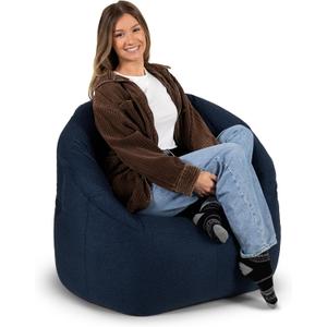 Big Joe Milano Lenox Denim Cobalt Beanbag Chair