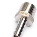 LTWFITTING LF Brass Barbed Fitting Coupler/Connector 5/16" Hose Barb x 3/8" Male NPT Fuel Gas Water (Pack of 5)