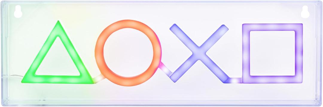 Paladone Playstation LED Neon Light - Free Standing or Wall Mountable - Game Room Accessories & Decor for Gamers