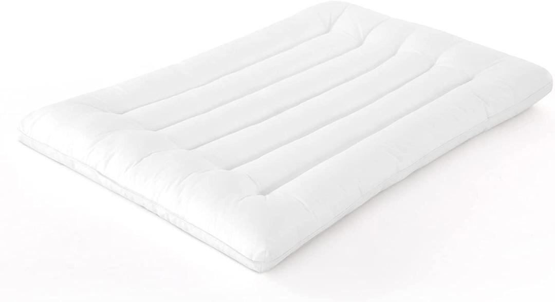 HOMBYS Ultra Thin Flat Pillow for Sleeping, Thin Pillow for Back Sleeper, Supportive Stomach Sleeping Pillow, Slim Bed Pillow, Machine Washable-King Size 18x36, White