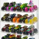 AAiphuwew Acrylic Monster Trucks Display Case - Holds Up to 25 Car Collectibles, Clear 5 Tiers Toy Truck Cars Display Storage Organizer Tire Shelf