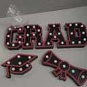Graduation Decorations 2.3FT Large Grad Letters Light Up Letters Mosaic Craft Kits Pre-Cut Board for Anniversary High School College Graduation DIY