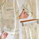 codcm Womens 3pcs Cotton Pajamas Set Short Sleeve Sleepwear Fruit Print Cute Pj Set with Long Pants (S)