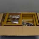 8.2FT x 8FT Backdrop Stand Heavy Duty with Base, Gold Portable Adjustable Pipe and Drape Backdrop Stand Kit, Over The Table Rod Stand with Clamps, Square Metal Arch Party Frame for Birthday Decor