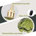 Plug in Pendant Light Fixtures,Hanging Light Fixture Corded On/Off Switch,11 inch E26 Green Glass Lampshade Pendant Lighting for Kitchen Island, Bedroom, Dining Room