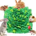 Rabbit Foraging Mat, Interactive Bunny Foraging Toy Indoor, Soft Pet Feeding Mat Toy Also for Hedgehog, Guinea Pig, Hamster, Chinchilla, Kitten, Puppy, Small Animals