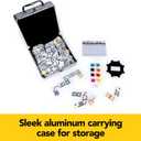 Spin Master Games, Mexican Train Dominoes Set in Aluminum Carry Case, Includes Colorful Trains for Fun-Filled Family Game Night, for Kids & Family, 2-8 Players, for Ages 8 & Up