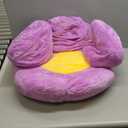 ECR4Kids SoftZone Flower Cozy Cushion, Floor Pillow, Bright Purple