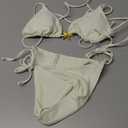 SHENHE Women's Triangle String Bikini Set 2 Piece Halter Swimsuits Starfish Metal Linked Swim Set S