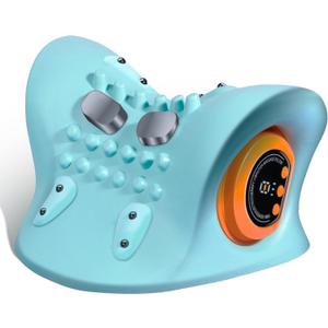 GYSIEN Neck Massager, Neck and Shoulder Relaxer with Heat, 3 Modes, Portable Pillows for Pain Relief and Muscle Relax, 26 Angle Cervical Traction Device for Back, Shoulder
