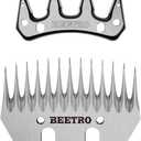 BEETRO Sheep Shears Replacement Blades, Professional Stainless Steel Clipper Blades for Sheep Alpacas Goats and More (13-tooth)
