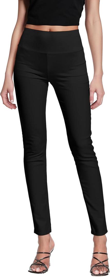 Hybrid & Company Super Comfy Stretch with Full Elastic Waist Pull On Millennium Twill Pant (Medium, Black)