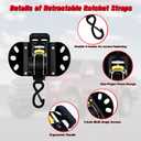 2pcs Retractable Ratchet Straps Compatible with Ford F-150 2015-2025, 10 Ft Truck Bed Mounted Ratchet Straps for Ford F-250/350/450/550 2017-2025