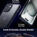 for iPhone 15 Plus Case with Screen Protector,iPhone 15 Plus Black Phone Case Slim for Men,Protector Fundas para and Camera Cover for i Phone 15 Plus Protection.(Black)