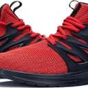 PERSOUL Mens Running Shoes Athletic Tennis Sneakers Lightweight Breathable Workout Gym Jogging Sport Walking Shoes for Men Size7-13 (12, Blackred)