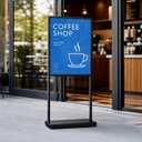2 Pack 22 x 28 in Double-Sided Sign Holder Floor Stands, Black