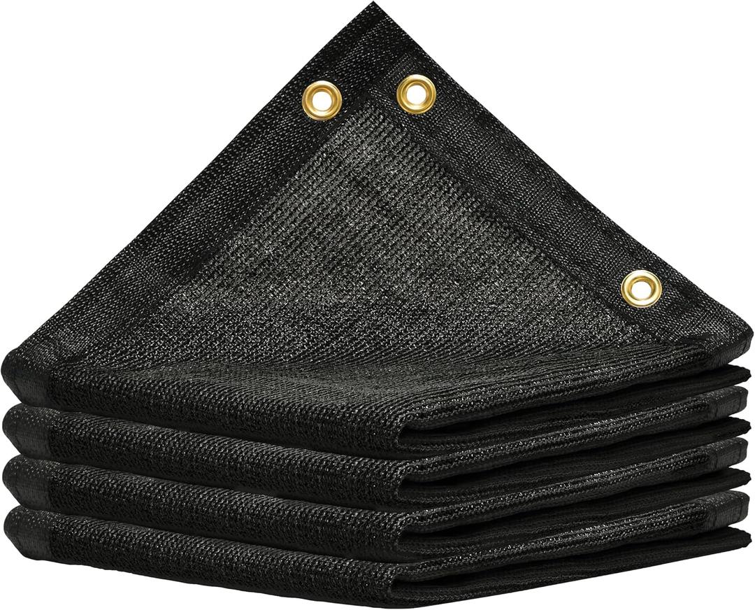 ShadeMart 90% Shade Cloth, Black 6' x 12' Outdoor Dog Shade Tarp, Shade Cover with Upgrade Grommets and Zip Ties, Sunblock Net for Garden Carport Chicken Coop Dog, We Custom Size