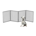 PETMAKER 80-62875-G4 Wooden Pet Gate- Foldable 4-Panel Indoor Barrier Fence, Freestanding & Lightweight Design for Dogs, Puppies, Pets- 72 X24 (Gray Paint), 72" X 24"