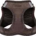 Best Pet Supplies - All Weather Plush, Reflective, No Pull Harness for Small, Medium Dogs, Cats - Secure with Hook & Loop Fastener, Buckle, Double D-Rings - Chocolate Suede, L