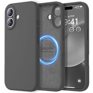 LOVE 3000 Designed for iPhone 17 Case, Premium Silicone [Compatible with Magsafe][Soft Anti-Scratch Microfiber Lining] Shockproof Protective Phone Case for Men Women 6.3", Black