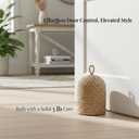 PEMAR Handwoven Seagrass Door Stopper with Handle Weighted Door Stop for Indoor Use, Floor-Friendly Felt Base, Warm Handcrafted Home Accent (5.2 lb)