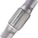 Flex Pipe,Heavy Duty Exhaust Flex Pipe,Car Accessories Stainless Steel Flexible Exhaust Pipes,Universal Muffler Tube Automotive Replacement,Suitable for Most Cars,Trucks (2.5x6/10)