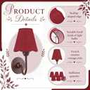 VIHOSE 6 Pack Red Small Chandelier Shade Scalloped Mini Clip on Lamp Shade for Chandelier 3 x 6 x 6 Inch Linen Fabric Lampshade Lamp Replacement Cover for Ceiling Wall Pendant