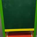 Double Sided Wooden Art Easel for Kids Standing Magnetic Whiteboard Chalkboard Small Toddler Toys. Includes Wooden ABC Numbers. Eco Friendly