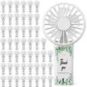 50 Pcs Wedding Fans for Guests Bulk, Mini Handheld Fans for Wedding Guests Battery Personal Portable Hand Held Small Fan for Bridal Party Favor Bridesmaid Gifts