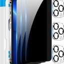 Fotbor [3+3 Pack] iPhone 13 Pro Max Privacy Screen Protector with Camera Lens Protector, Anti Spy Private Full Coverage Bubble Free 9H Hardness Tempered Glass Film 6.7 Inch with Easy Installation Kit