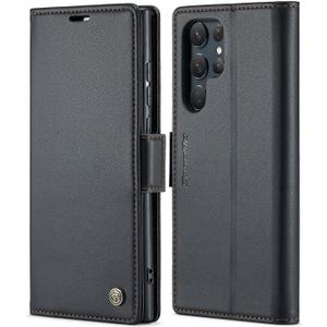 SINIANL Samsung Galaxy S22 Ultra Wallet Case with RFID Blocking, Galaxy S22 Ultra Case Wallet for Men Women Card Holder Magnetic Clasp Kickstand Leather Book Folio Case for Galaxy S22 Ultra Black