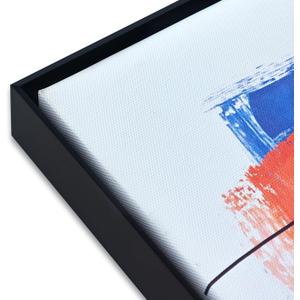 20"x40" Canvas Frame, DIY Frame for 0.6"-0.9" Depth Canvas Painting (1 PCS) | Black Clean Modern Lines, Self-assembly Frame, 0.2 inch wide shadow effect floating frame, Vertical & Horizontal Hanging