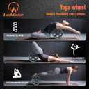 Back Roller, Back Wheel Targeted Back Pain Relief, Yoga Wheel Muscle Massage, Foam Roller for Trigger Point Therapy Physical, Stretching & Exercise, 880lbs Capacity, 10 Inch (Acid Blue+Grey)