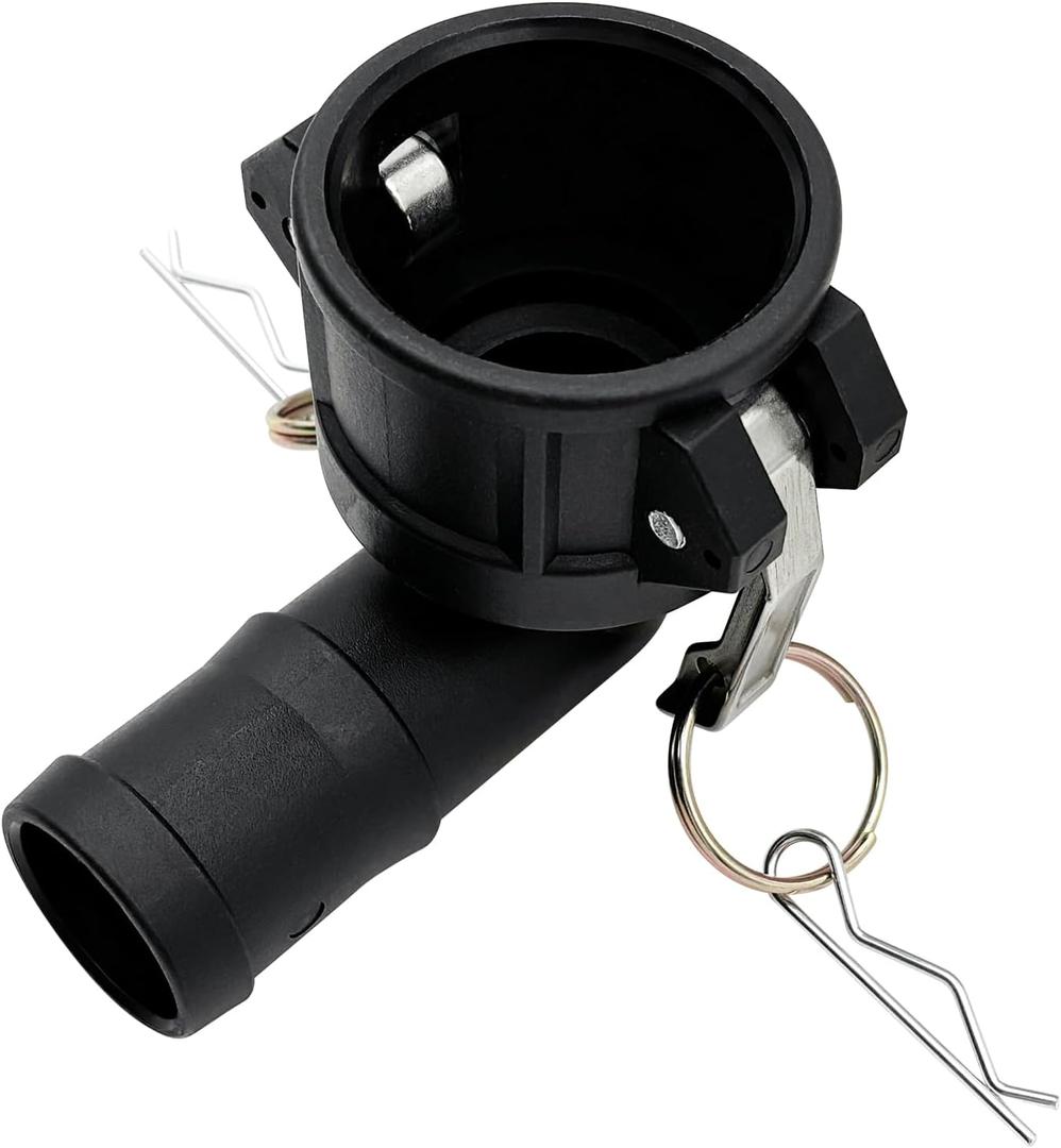150C-90 Degree Elbow Type C Poly Cam and Groove Hose Fitting, 1.5" Socket x 1.5" Hose ID Barbed (1.5 inch)