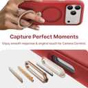 TORRAS Q3 Silicone for iPhone 17 Pro Max Case with Stand, Fit for MagSafe, Liquid Silicone Soft Cozy Grip, 360 Spin Magnetic Stand, Camera Control, Protective Case for iPhone 17 Pro Max Silicone, Red