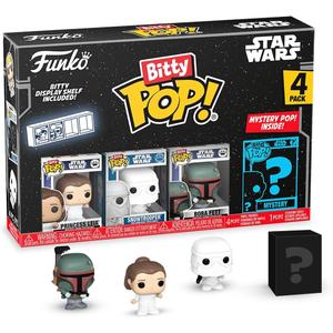 Funko Pop Bitty: Star Wars - Princess Leia, Snowtrooper, Boba Fett & Mystery Chase Figure - (Styles May Vary) and A Surprise Mystery Mini Figure - 0.9 Inch (2.2 Cm) Collectable - Gift Idea