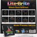 Lite Brite Ultimate Classic Refill Pack - Celebration Theme - 10 Reusable Templates - Black