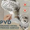 Dual Shower Heads with Handheld Spray Combo, High Pressure 2 in 1 Rainfall Shower Heads with 9 Spray Modes, Magnetic Double Showerhead, Brushed Nickel
