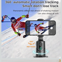 MQOUNY Auto Face Tracking Phone Holder, 360° Rotation Face Body Phone Tripod Smart Shooting Camera Mount with Rechargeable Remote and Light for Live Vlog Streaming Video, Rechargeable