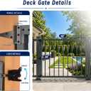 38" H x 48" W Steel Deck Gate Kit with Hinges and Latch Cuttable Outdoor Gate for Deck, Patio, Yard and Residential Garden