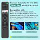 For Sony TV Remote, for All 2019-2025 Sony Replacement Remote Control for Bravia Smart TV with Voice Control.for Bravia XR/XBR/KD/K Series Google/Android TVsVoice Function Pairing Required