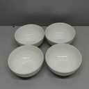 DOWAN 22 OZ White Ceramic Bowls Set of 4 - Perfect for Soup Bowls for Kitchen, Cereal Bowl, Ramen Bowl, Microwave Safe for Oatmeal, Fruit,Salad and Rice Bowl - Dishwasher & Microwave Safe