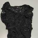 Avidlove Lace Bodysuits for Women Sexy V Neck Sheer Bodysuit Tops Snap Crotch One Piece Teddy (S, Black)