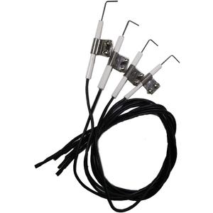 Durable Igniter Kit Ceramic Electrode with Ignitor Wire Replacement for Centro, Charbroil and Others Gas Grill Models, Set 4-Pcs, Install Easily
