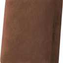 H.VERSAILTEX Velvet Stretch Couch Cushion Cover Plush Cushion Slipcover for Chair Cushion Furniture Protector Seat Cushion Sofa Cover (1 Piece Armchair Cushion Covers, Caramel)